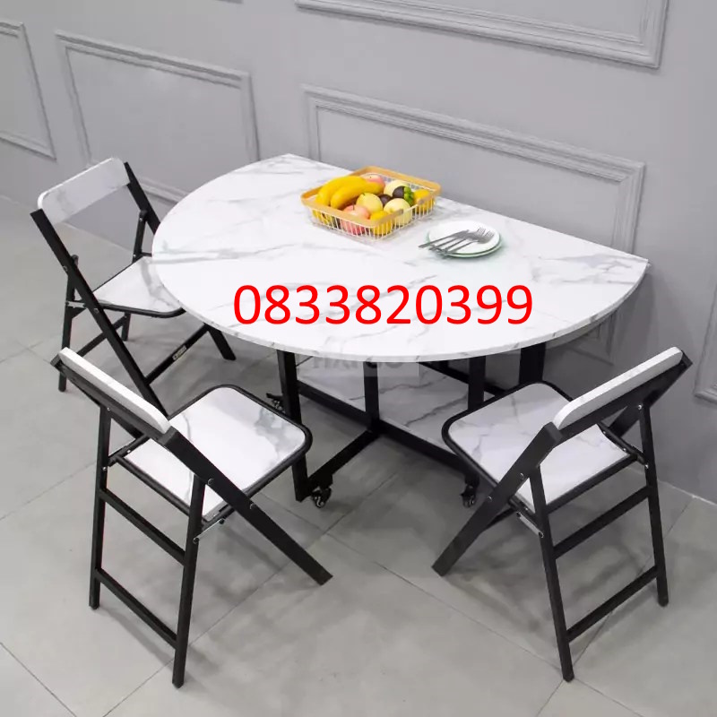 Bàn Ăn Gấp Gọn 4 Ghế