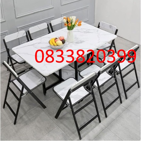 Bàn ăn gấp gọn 8 ghế