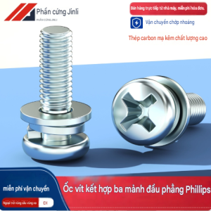 ỐC VÍT ĐẦU TRÒN PHILLIPS M3 KÈM LONG ĐỀN PHẲNG VÊNH